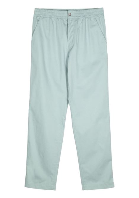 Light blue elasticated-waistband straight-leg trousers Maison Kitsune - men MAISON KITSUNÉ | MM01119WW0102P417